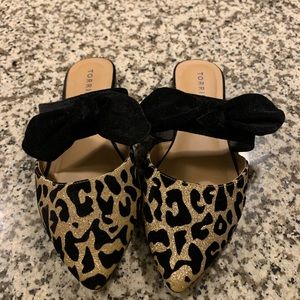 Torrid flats gold cheetah with tie